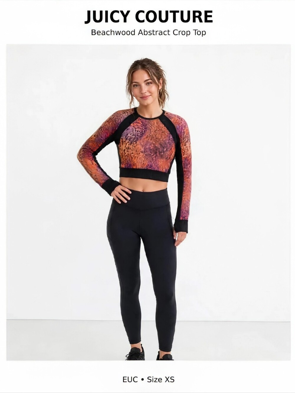 Juicy Couture Beachwood Abstract Crop Top